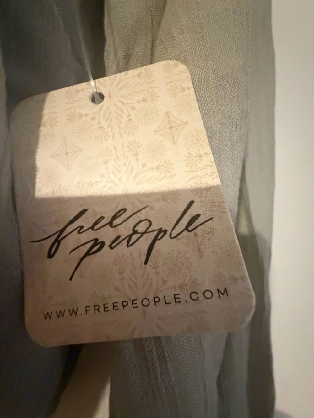 Free People Sage Green Wrap Blouse